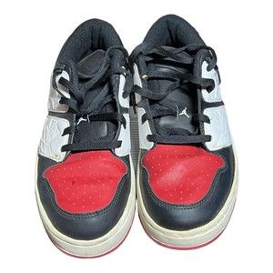 2002 Nike Air Jordan I Retro 1 NU RETRO Low BRED BLACK RED WHITE 6Y (302700-011)